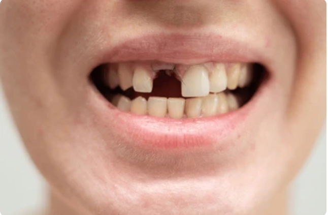 ön dişi eksik olan bir kişi için implant tedavisi öncesi görünüm-diş estetiği ve fonksiyonunun geri kazanılması amaçlanıyor