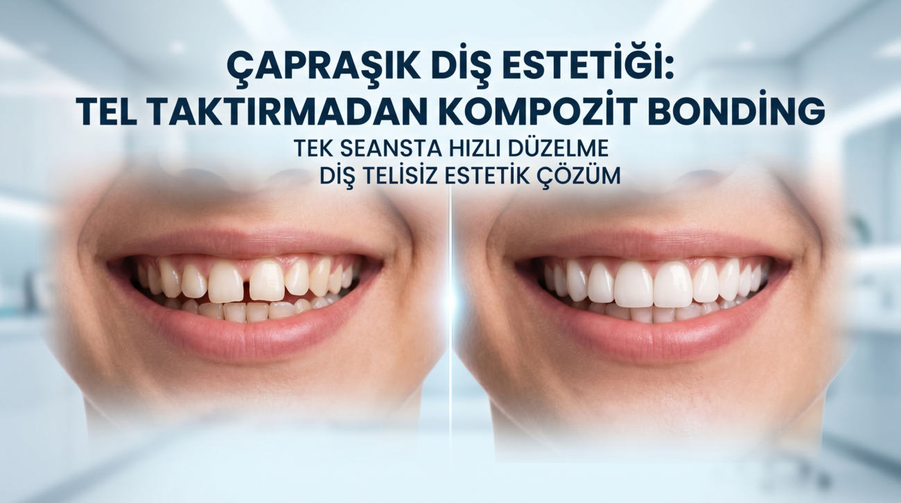 Çapraşık Diş Tedavisi Tel Taktırmadan Hızlı Estetik