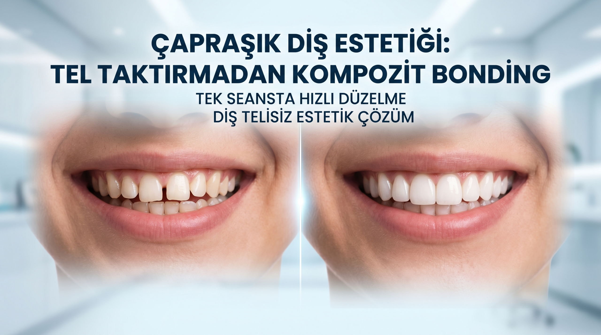 Çapraşık Diş Tedavisi Tel Taktırmadan Hızlı Estetik