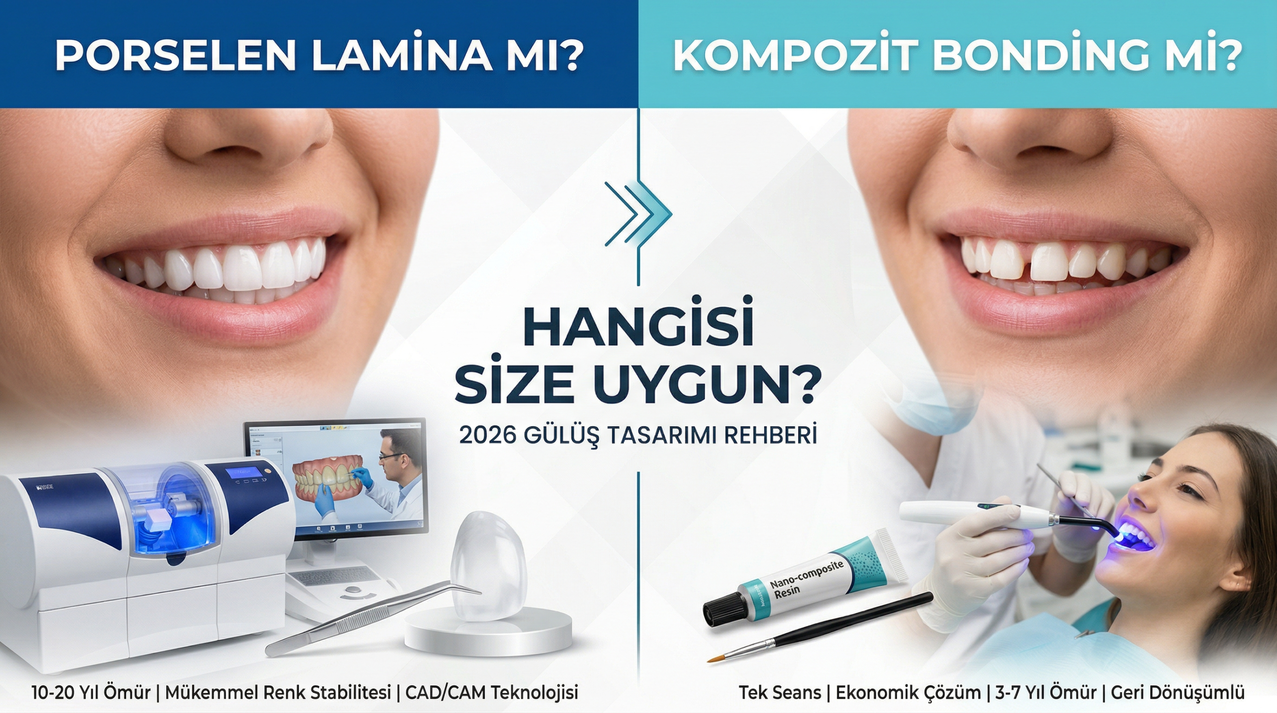 Porselen Lamina mı, Kompozit Bonding mi